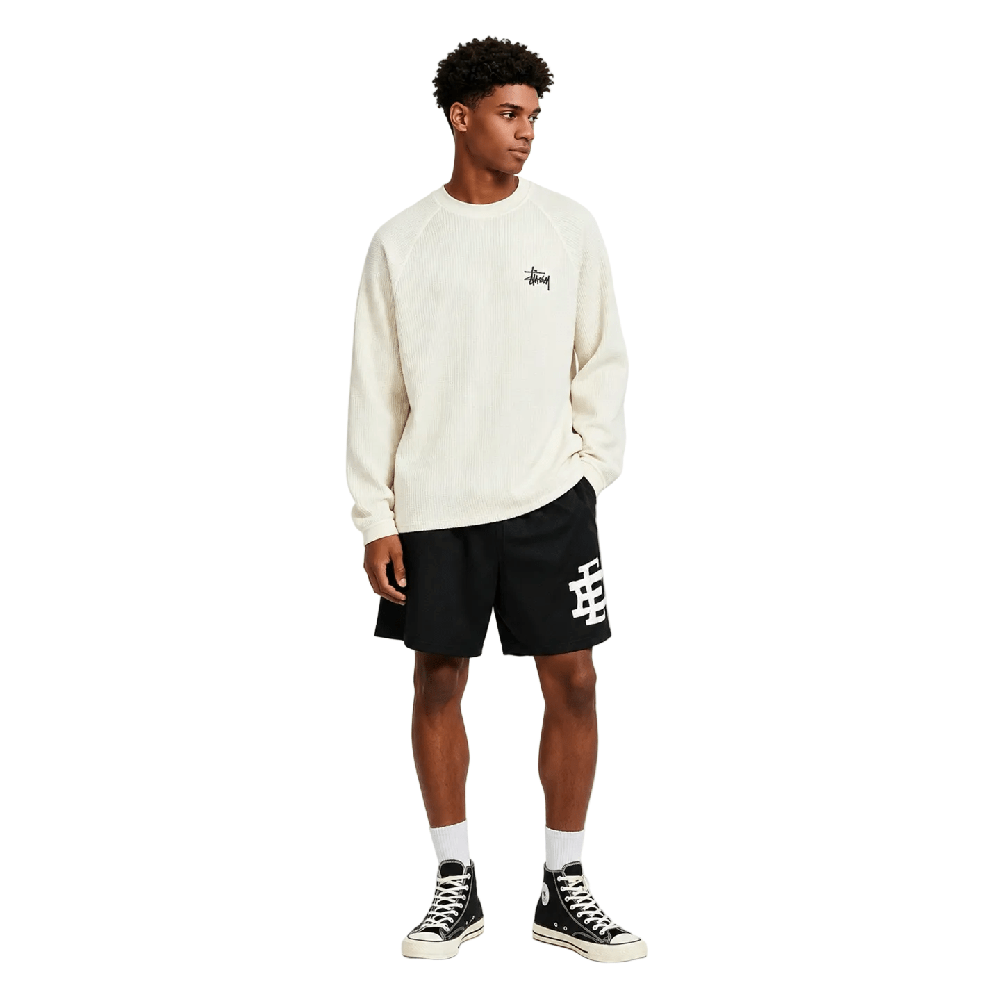 Eric Emanuel EE Akimbo Tyrrell Winston Short Black White - AFewVibe