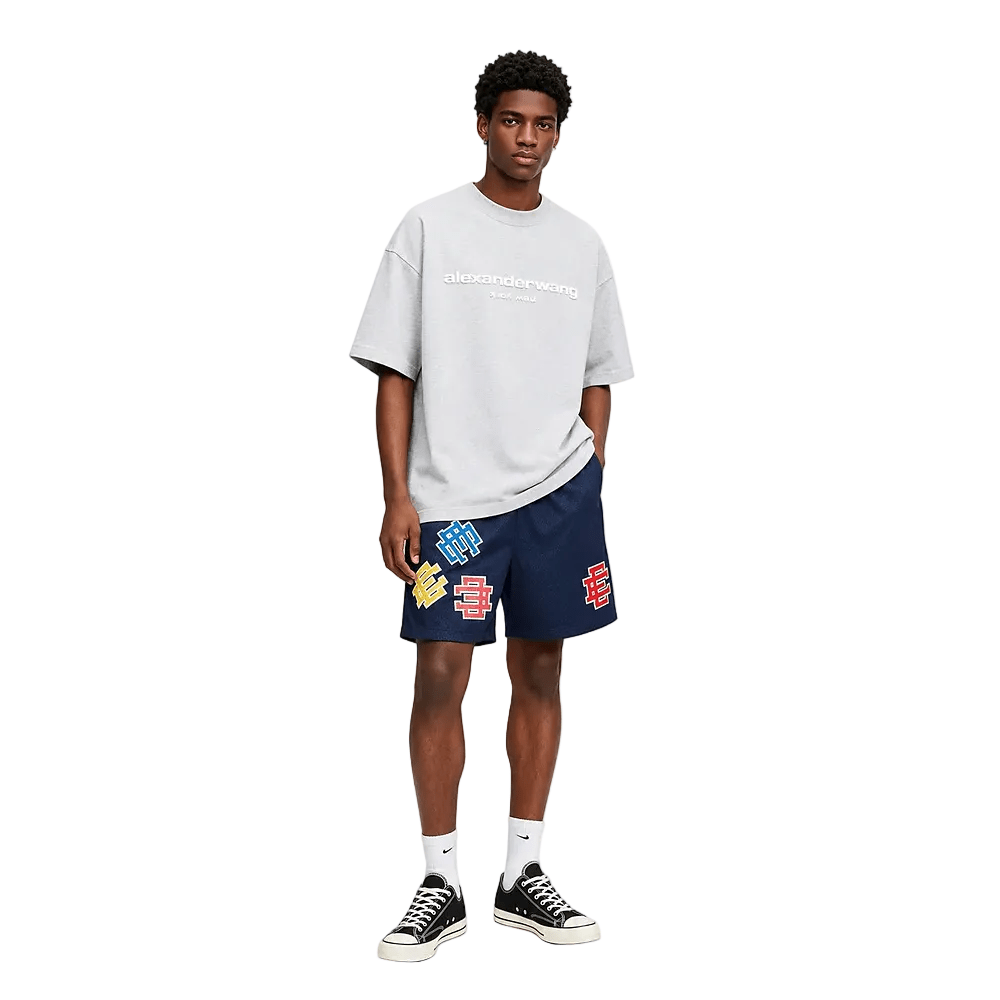 Eric Emanuel EE Basic Core Test Print Short Navy Test Print - AFewVibe