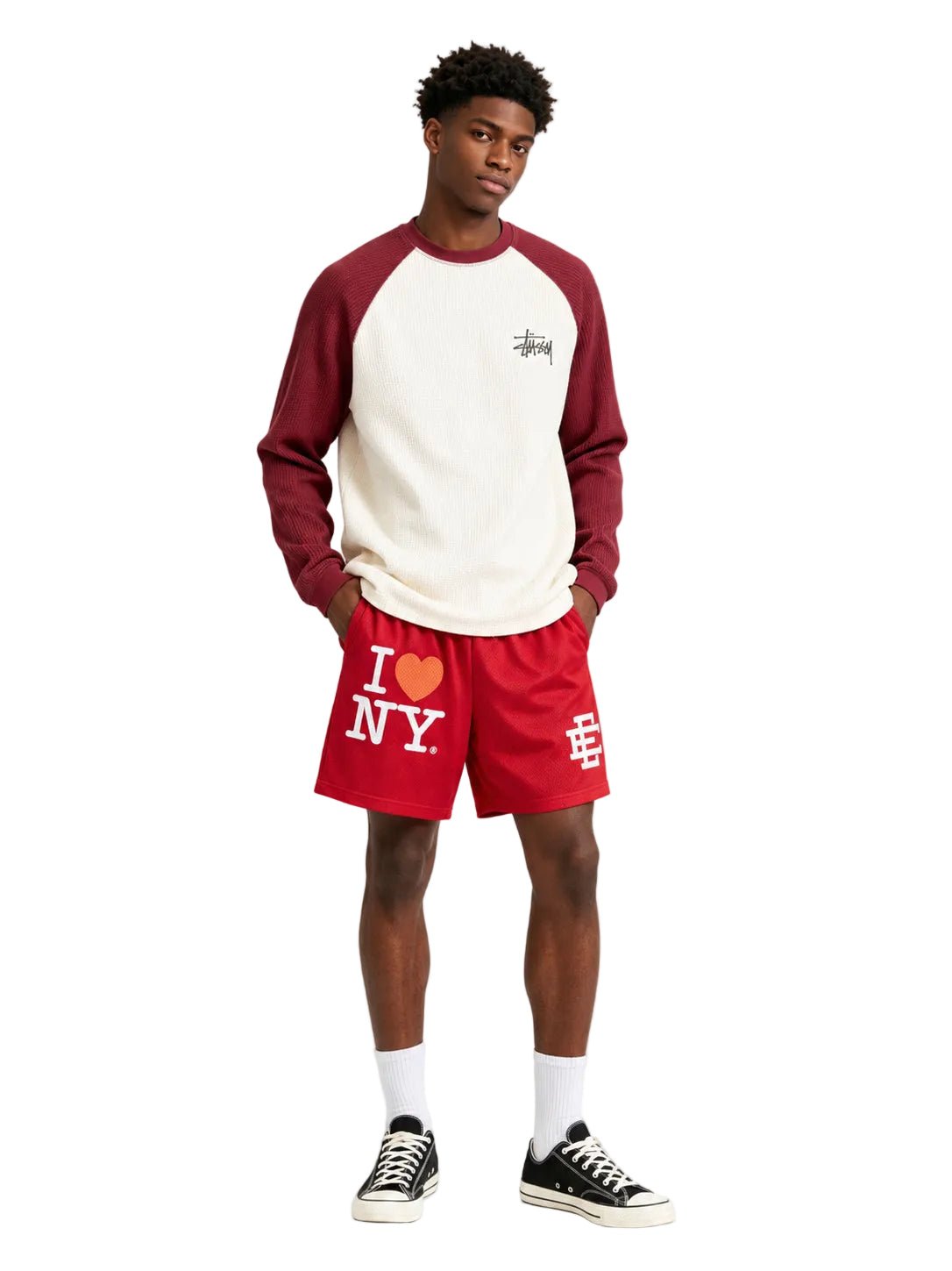 Eric Emanuel EE I Love New York Short Red White - AFewVibe