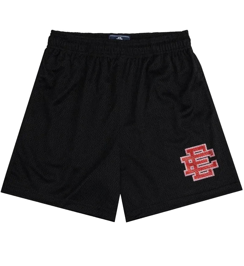 Eric Emanuel Men's Glitter Valentine's Basic Shorts Black - AFewVibe