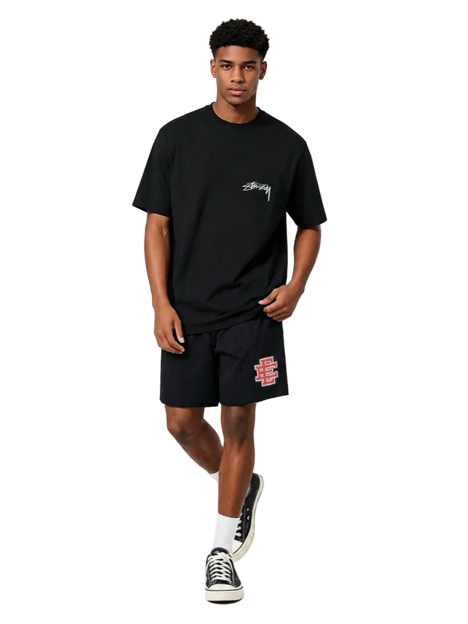Eric Emanuel Men's Glitter Valentine's Basic Shorts Black - AFewVibe