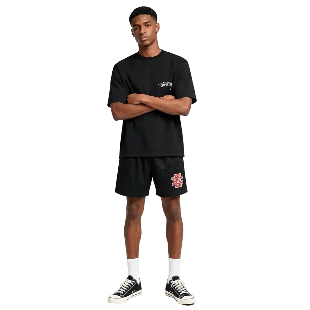 Eric Emanuel Men's Glitter Valentine's Basic Shorts Black - AFewVibe