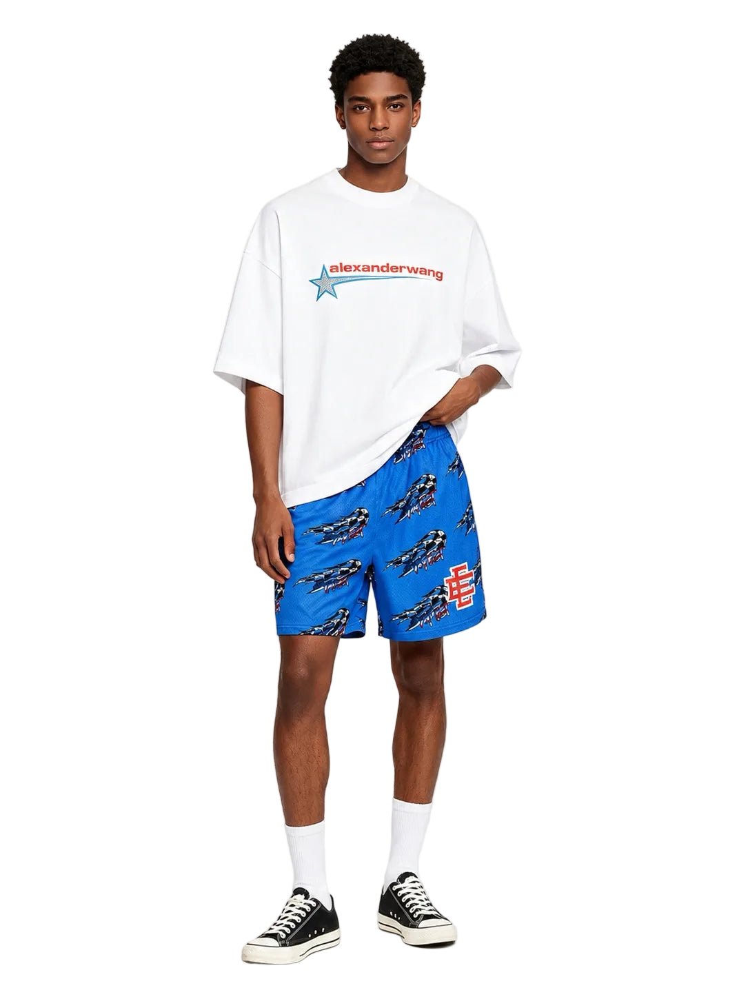 Eric Emanuel x Matty Boy EE Basic Core Short Blue - AFewVibe