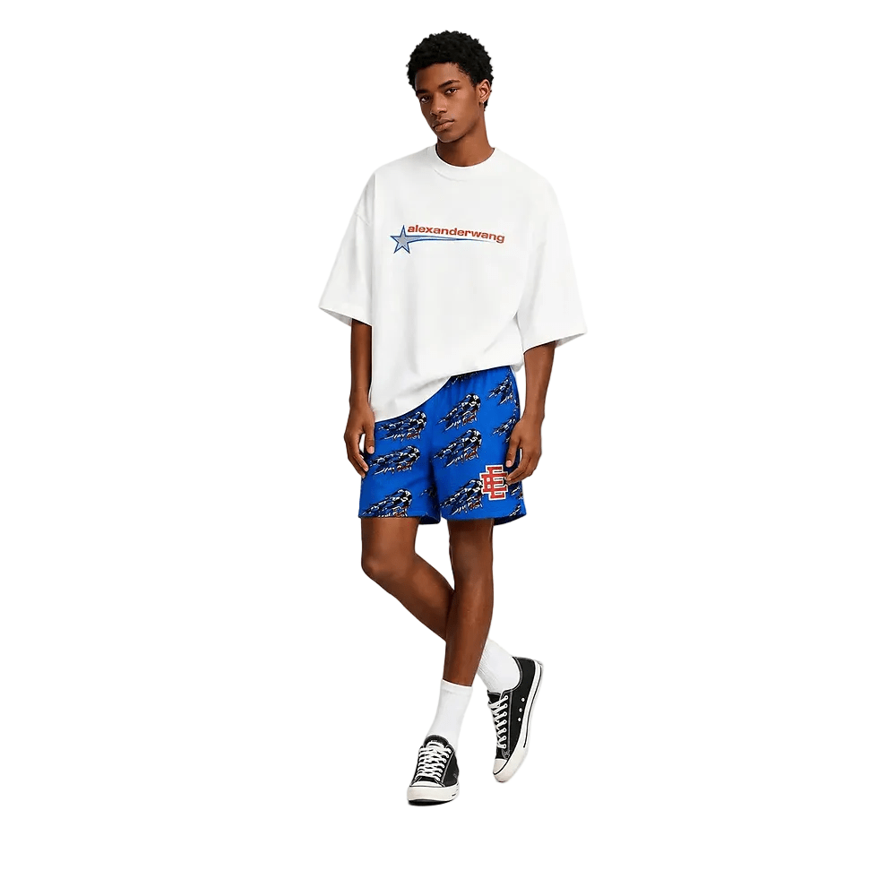 Eric Emanuel x Matty Boy EE Basic Core Short Blue - AFewVibe
