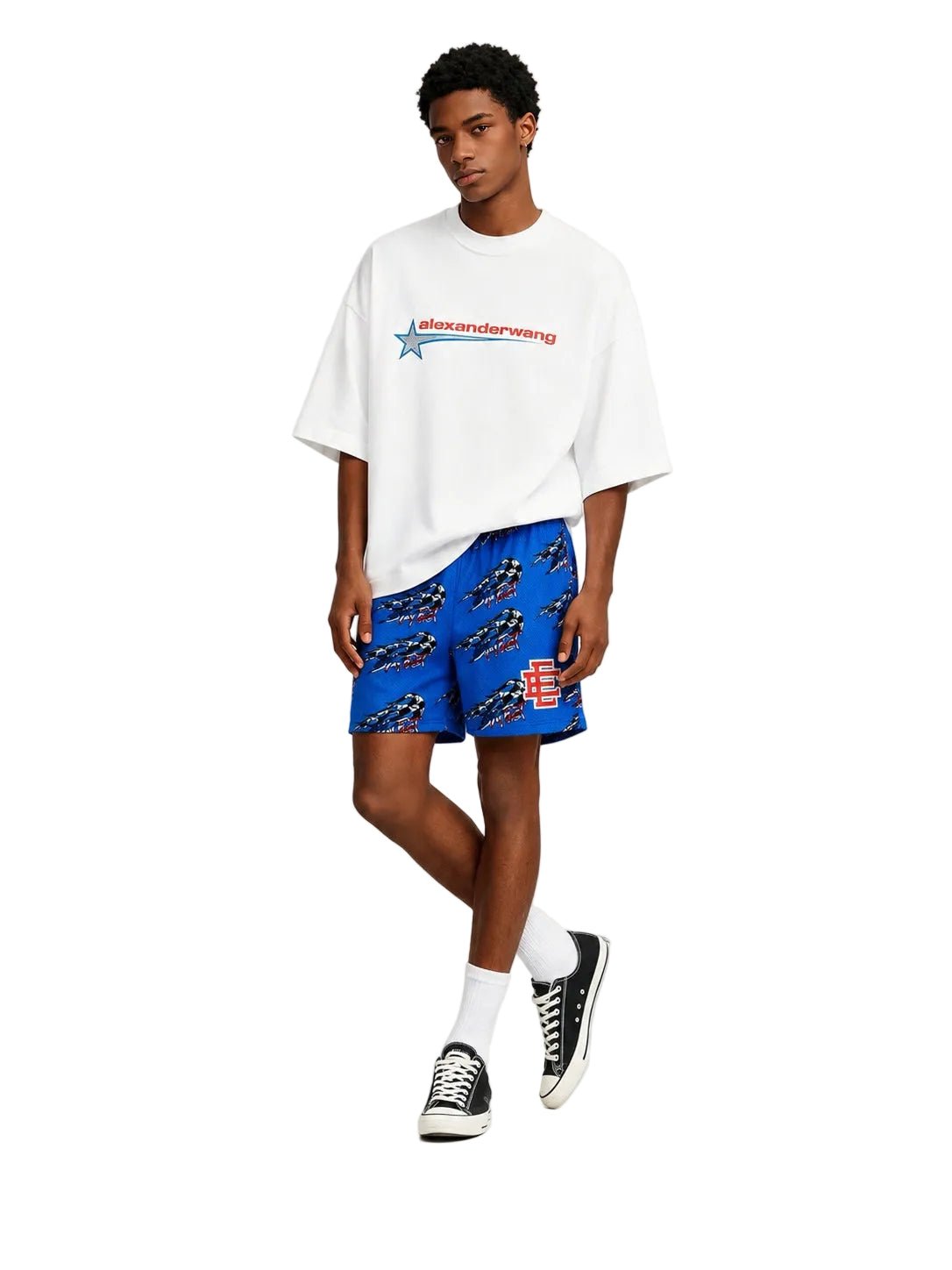 Eric Emanuel x Matty Boy EE Basic Core Short Blue - AFewVibe