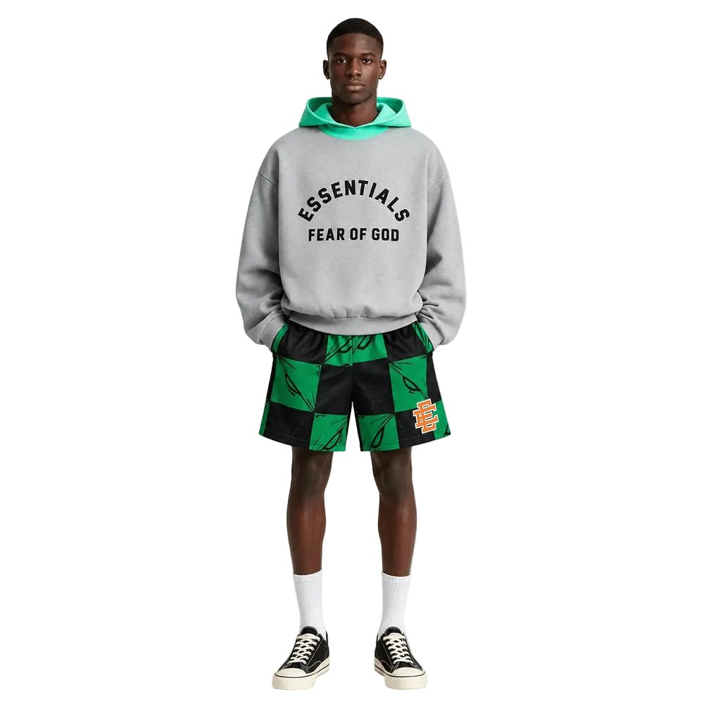 Eric Emanuel x Matty Boy EE Shorts 99 Eyes Slime Orange - AFewVibe