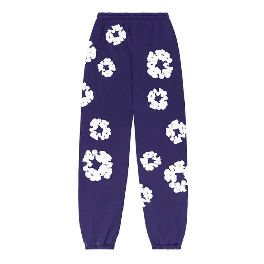 Denim Tears The Cotton Wreath Sweatpants Purple - AFV Clothes