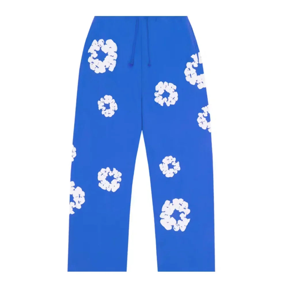 Denim Tears Cotton Wreath Baggy Sweatpants Blue