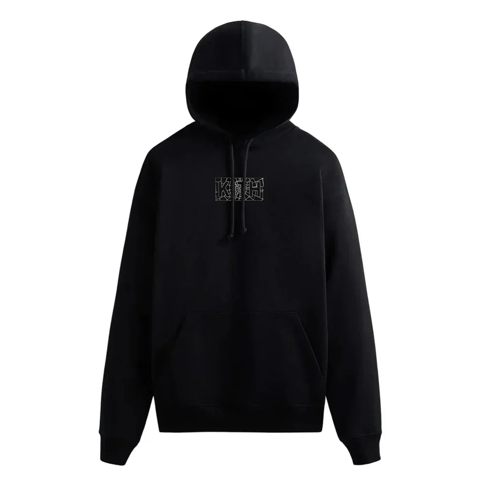 Kith For Spider-Man Web Logo Hoodie Black