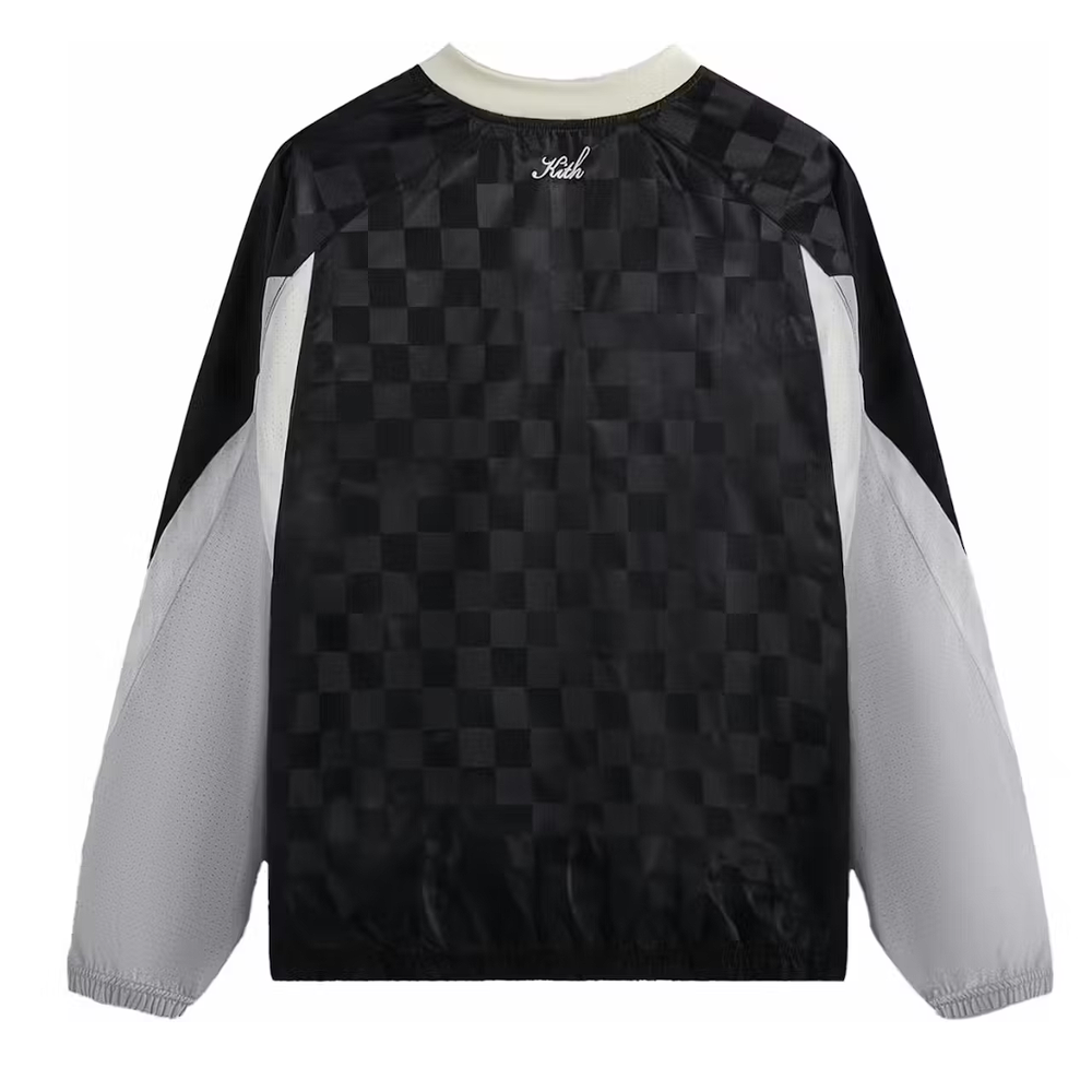 Kith Checkered Satin Dayton Combo Pullover Black