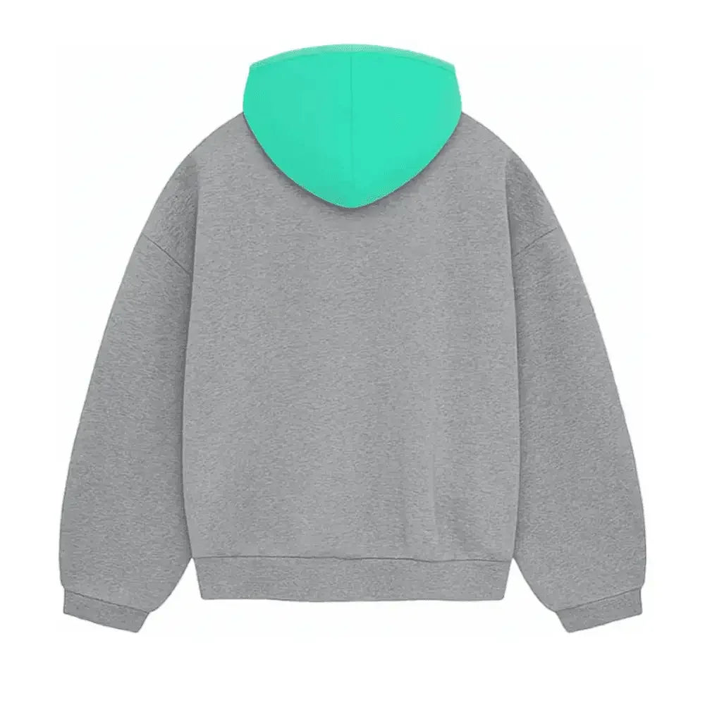 Fear of God Essentials SS24 Nylon Fleece Hoodie Dark Heather Oatmeal/Mint Leaf - AFV Clothes