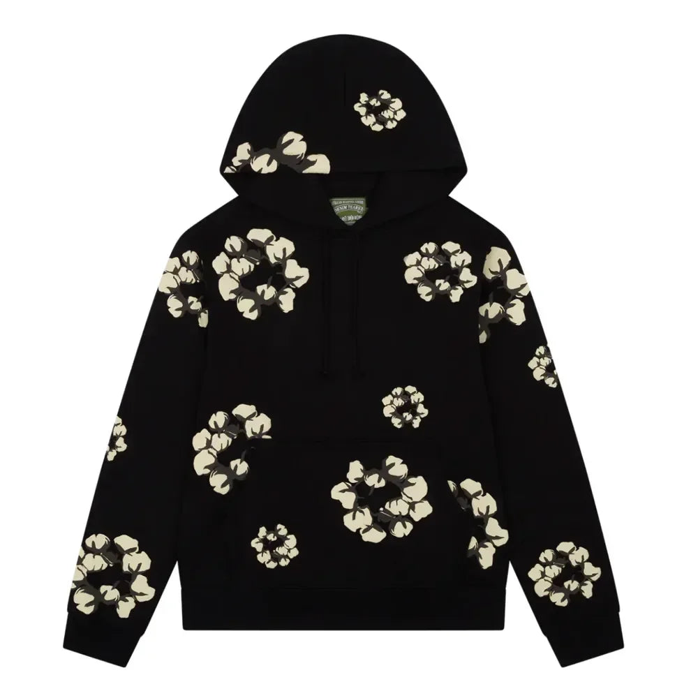 Denim Tears x CPFM Cactus Tears Wreath Hoodie Black - AFV Clothes