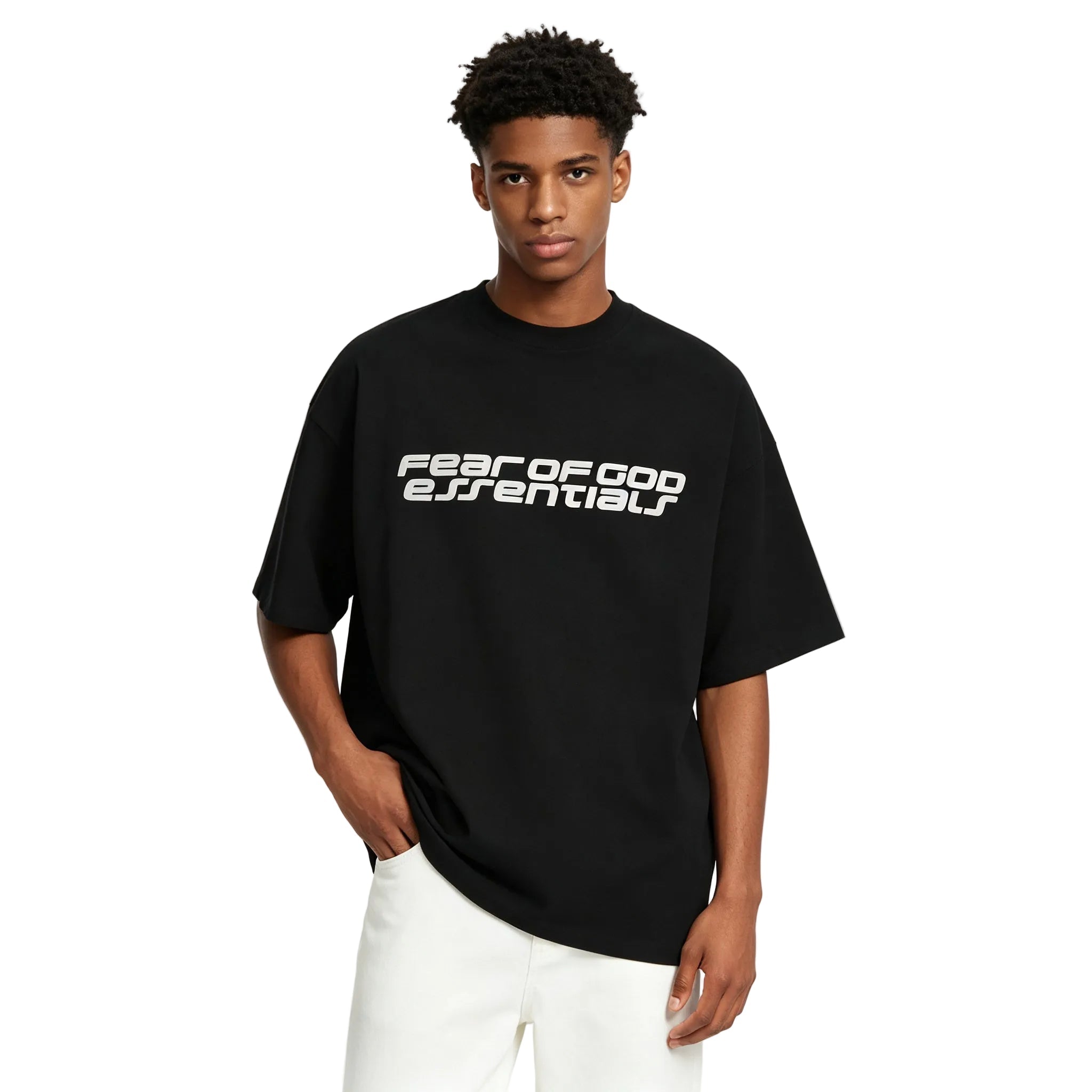 Fear of God Essentials 90s Short Sleeve Tee Vintage Black - AFewVibe