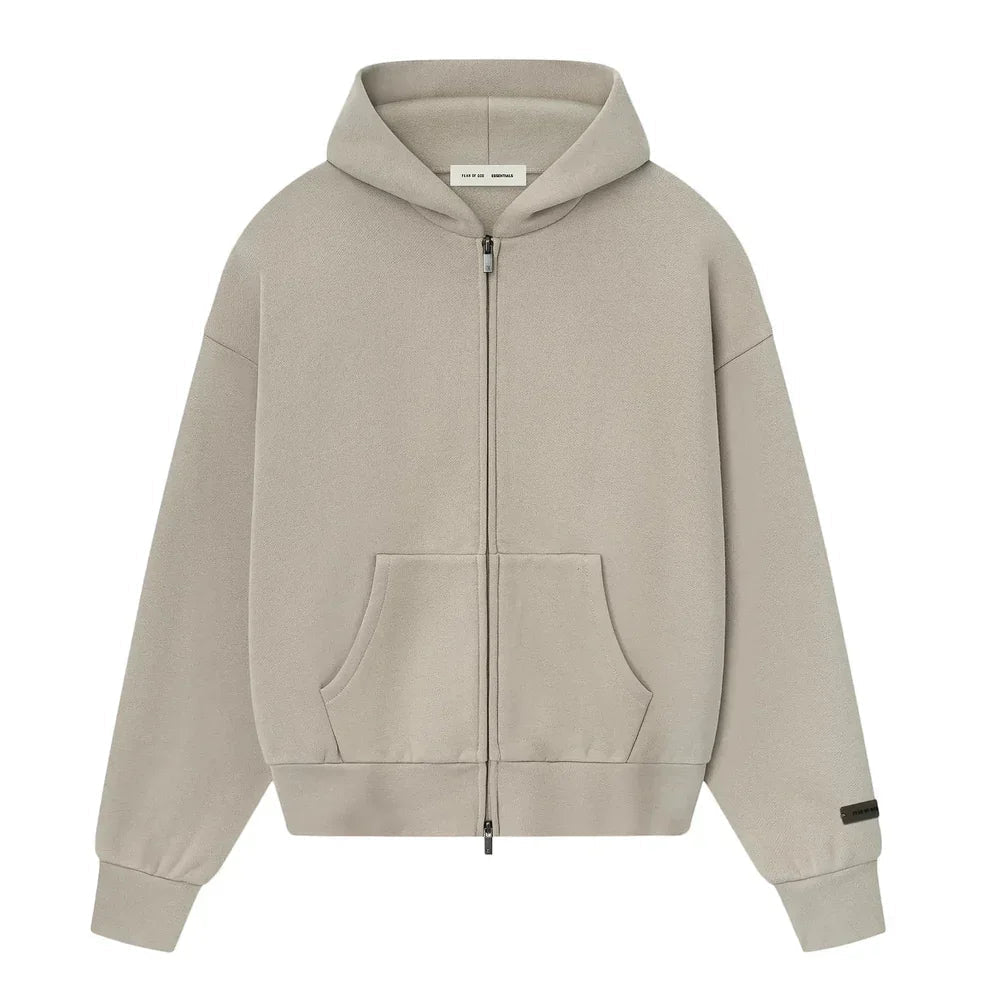 Fear of God Essentials Classic Full Zip Hoodie Timber – AFewVibe