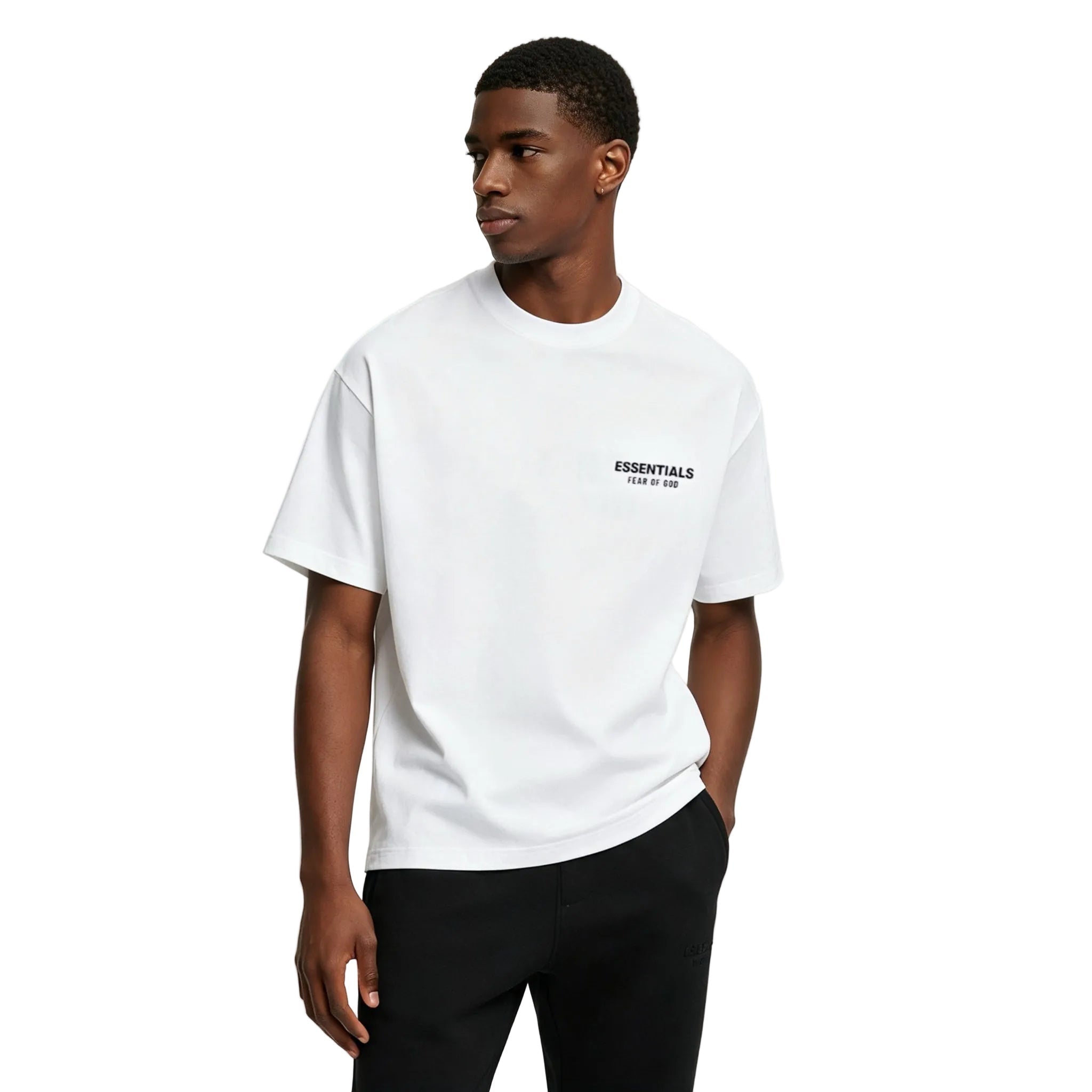 Fear of God Essentials Classic Short Sleeve Tee Bright White - Afewvibe
