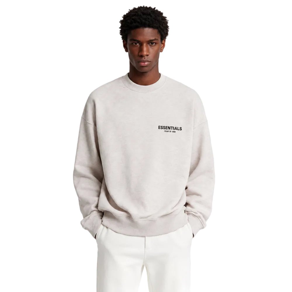 Fear of God Essentials Core Collection Crewneck Light Oatmeal - AFewVibe