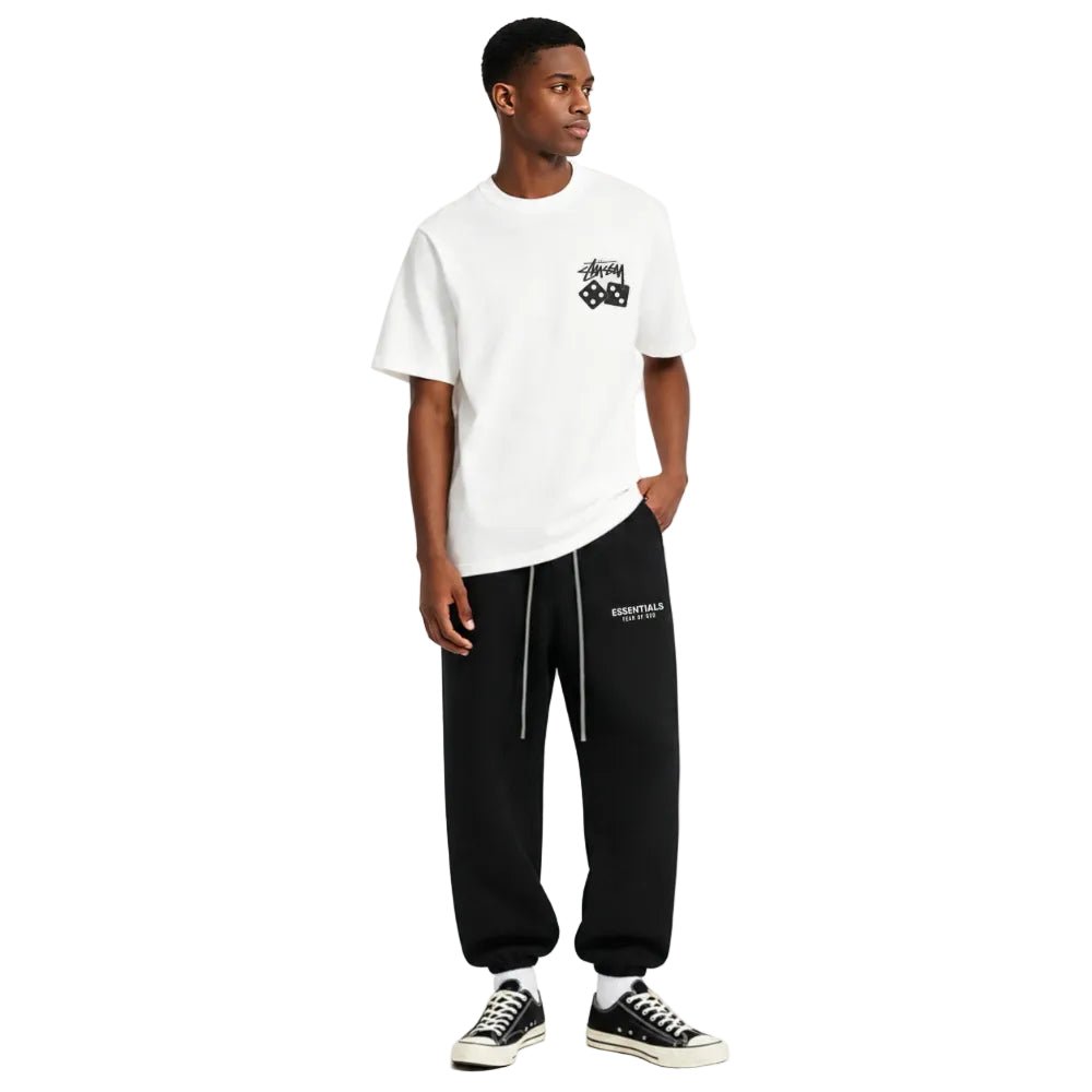 Fear of God Essentials Fleece Essential Sweatpant FW24 Black - AFewVibe
