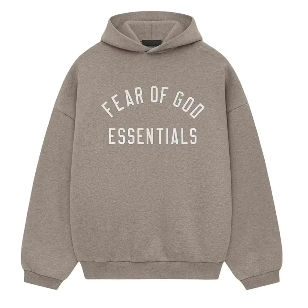 Fear of God Essentials Fleece Hoodie Heather Gray – AFewVibe
