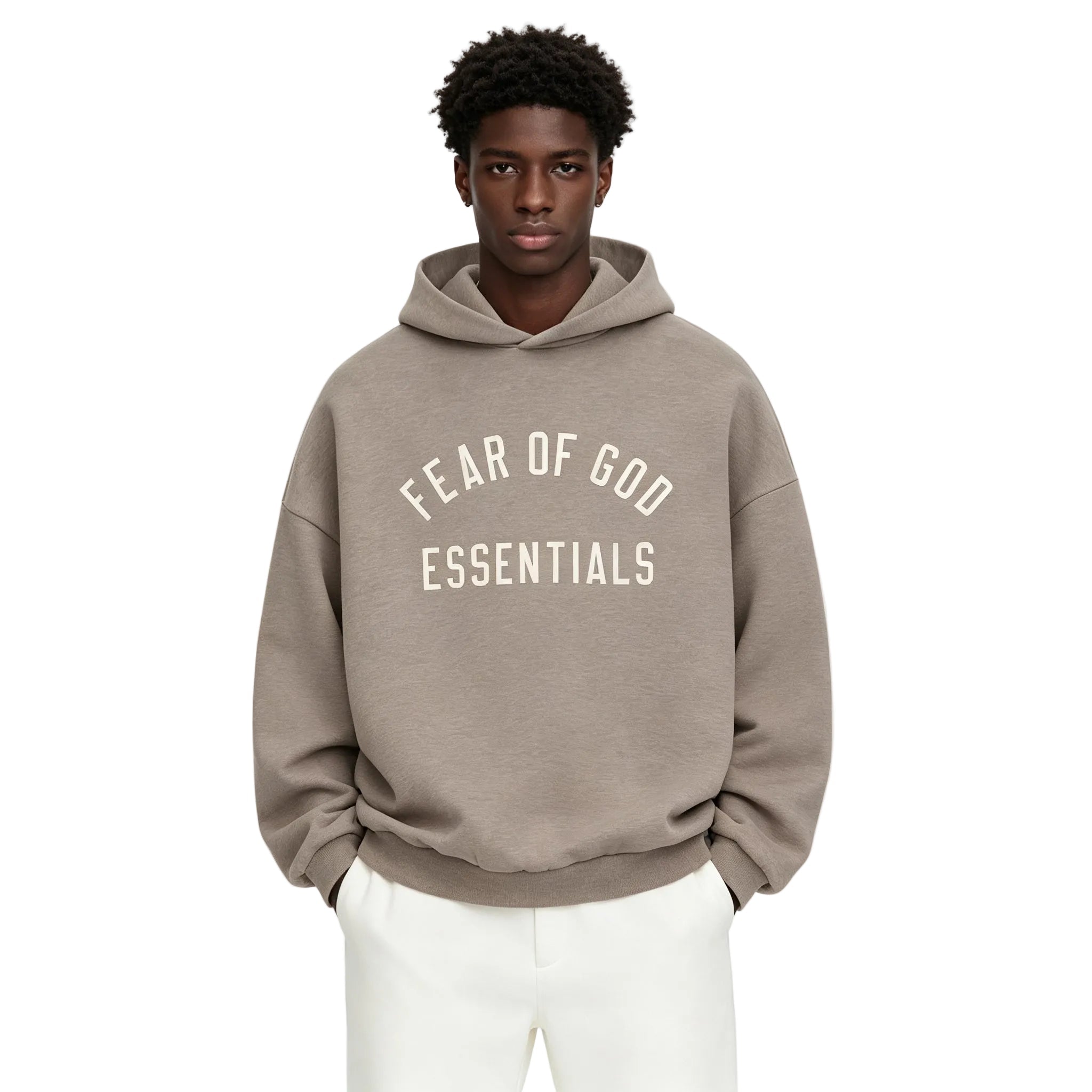Fear of God Essentials Fleece Hoodie Heather Gray - AFewVibe