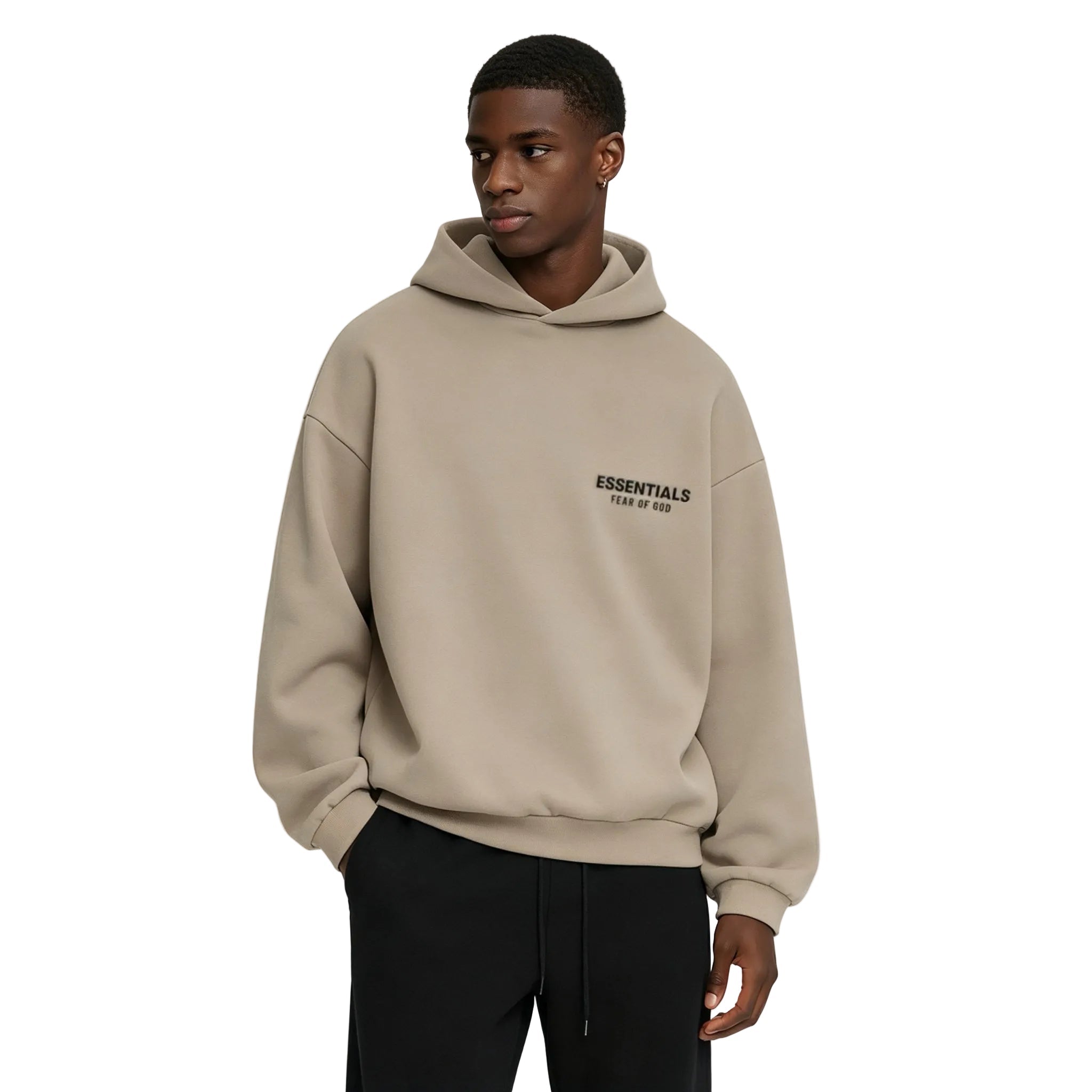 Fear of God Essentials Fleece Hoodie II Desert Sand - Afewvibe