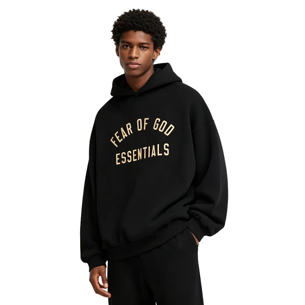 Fear of God Essentials Fleece II Hoodie Black FW24 - AFewVibe