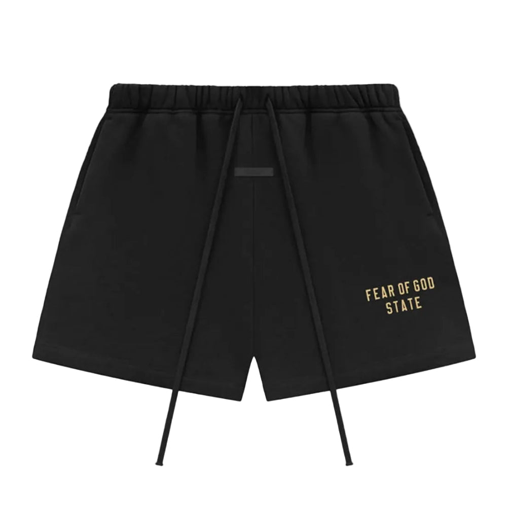 Fear of God Essentials Fleece Soccer Short Black - AFewVibe