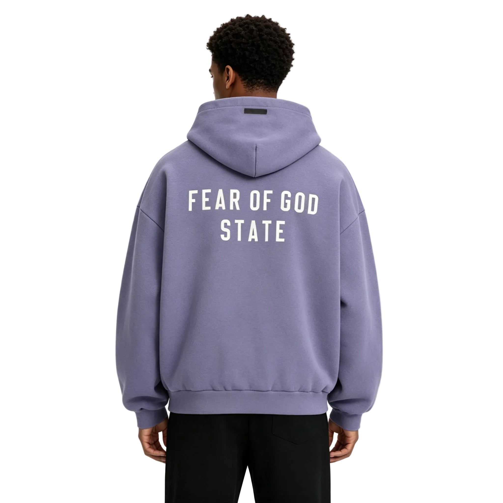 Fear of God Essentials Heavy Fleece Full Zip Hoodie Lavender - AFewVibe