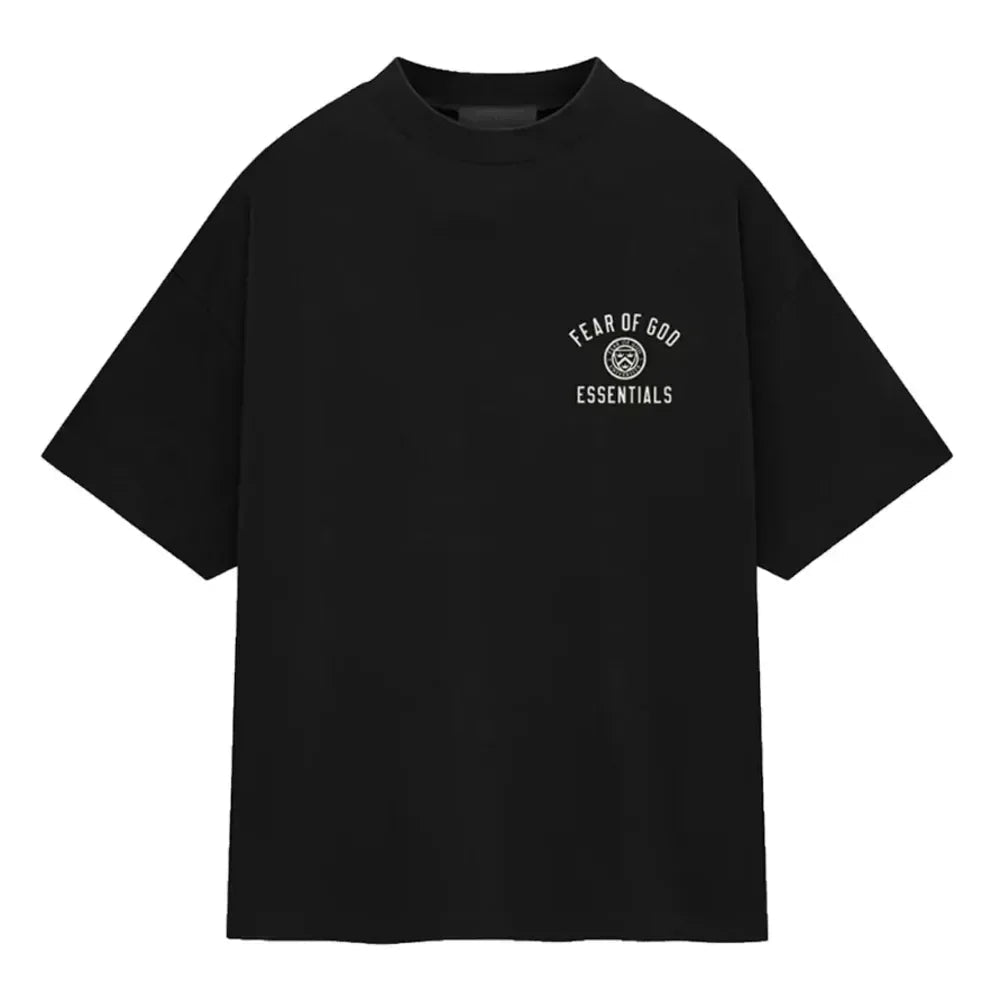 Fear Of God Essentials Jersey Crewneck Tee Black - Afewvibe