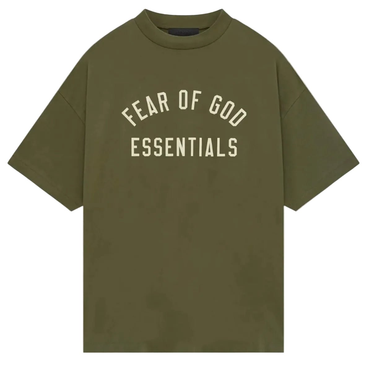 Fear of God Essentials Jersey Crewneck Tee Military – AFewVibe