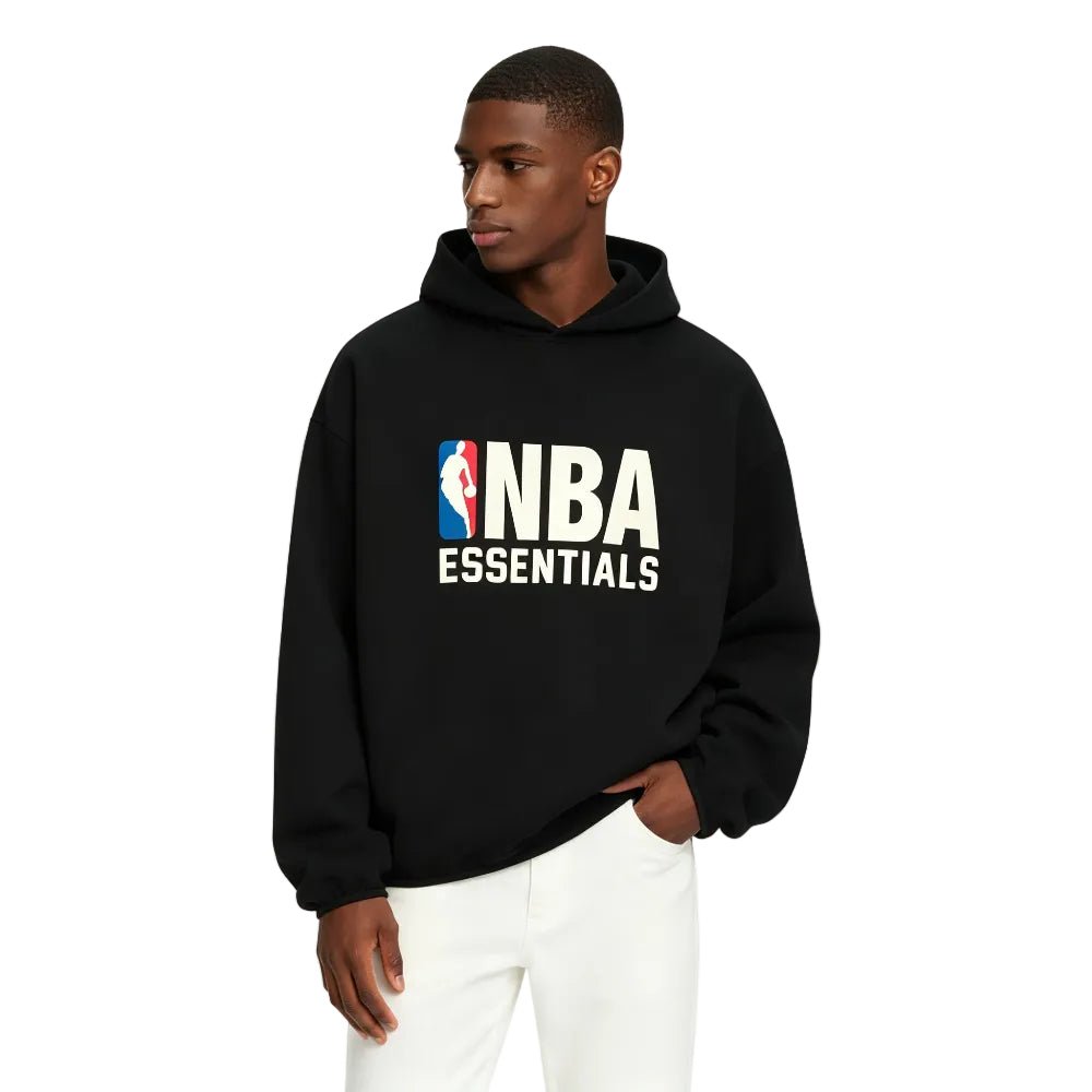 Fear of God Essentials NBA Hoodie Black - AFewVibe