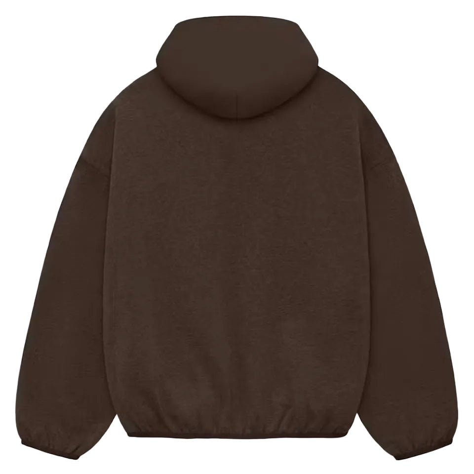 Fear of God Essentials Nylon Fleece Hoodie Heather Wood - AFewVibe