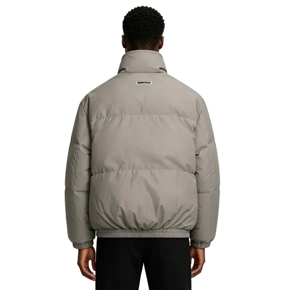 Fear of God Essentials Puffer Jacket Cement - Afewvibe