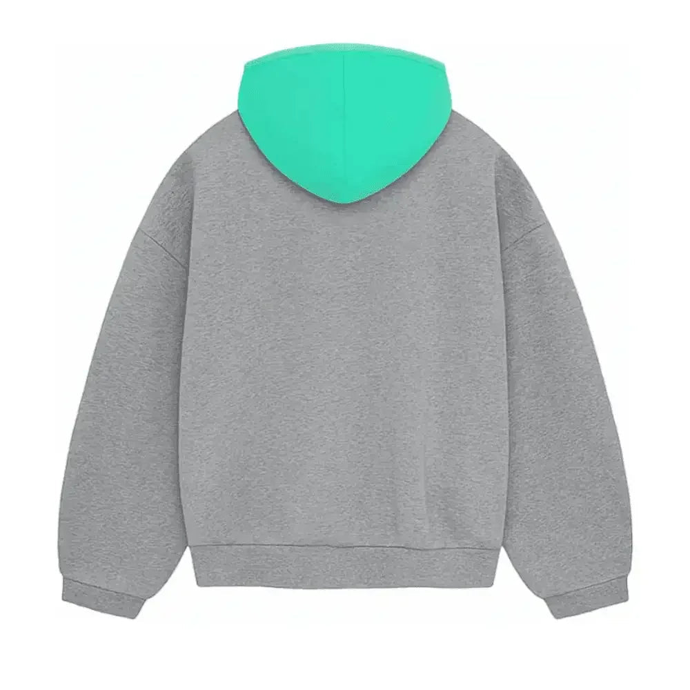 Fear of God Essentials SS24 Nylon Fleece Hoodie Dark Heather Oatmeal/Mint Leaf - Afewvibe
