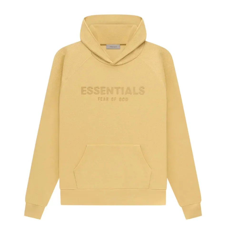 Fear Of God Essentials Waffle Raglan Hoodie Light Tuscan - Afewvibe