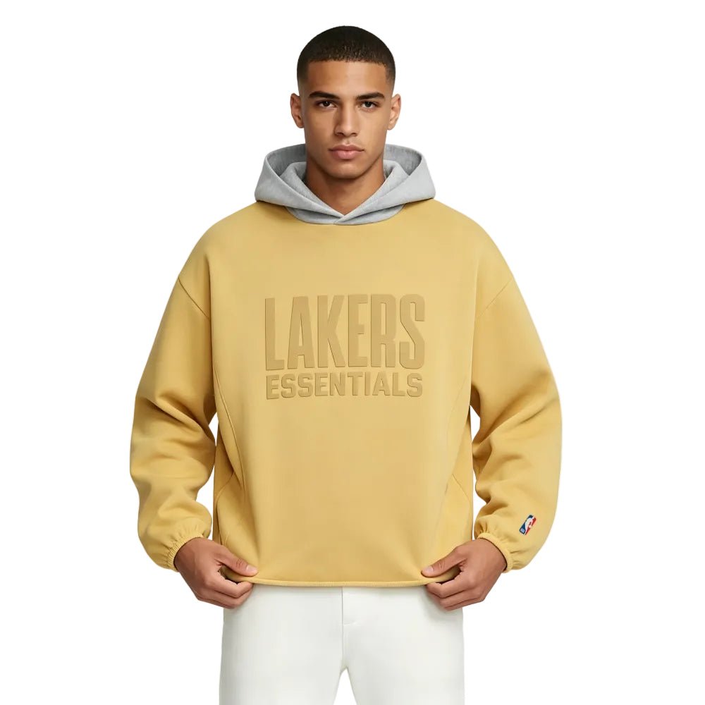 Fear of God Essentials x NBA Los Angeles Lakers Hoodie Yellow - AFewVibe