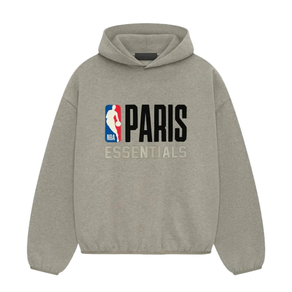 Fear of God Essentials x NBA Paris Hoodie Warm Heather - AFewVibe