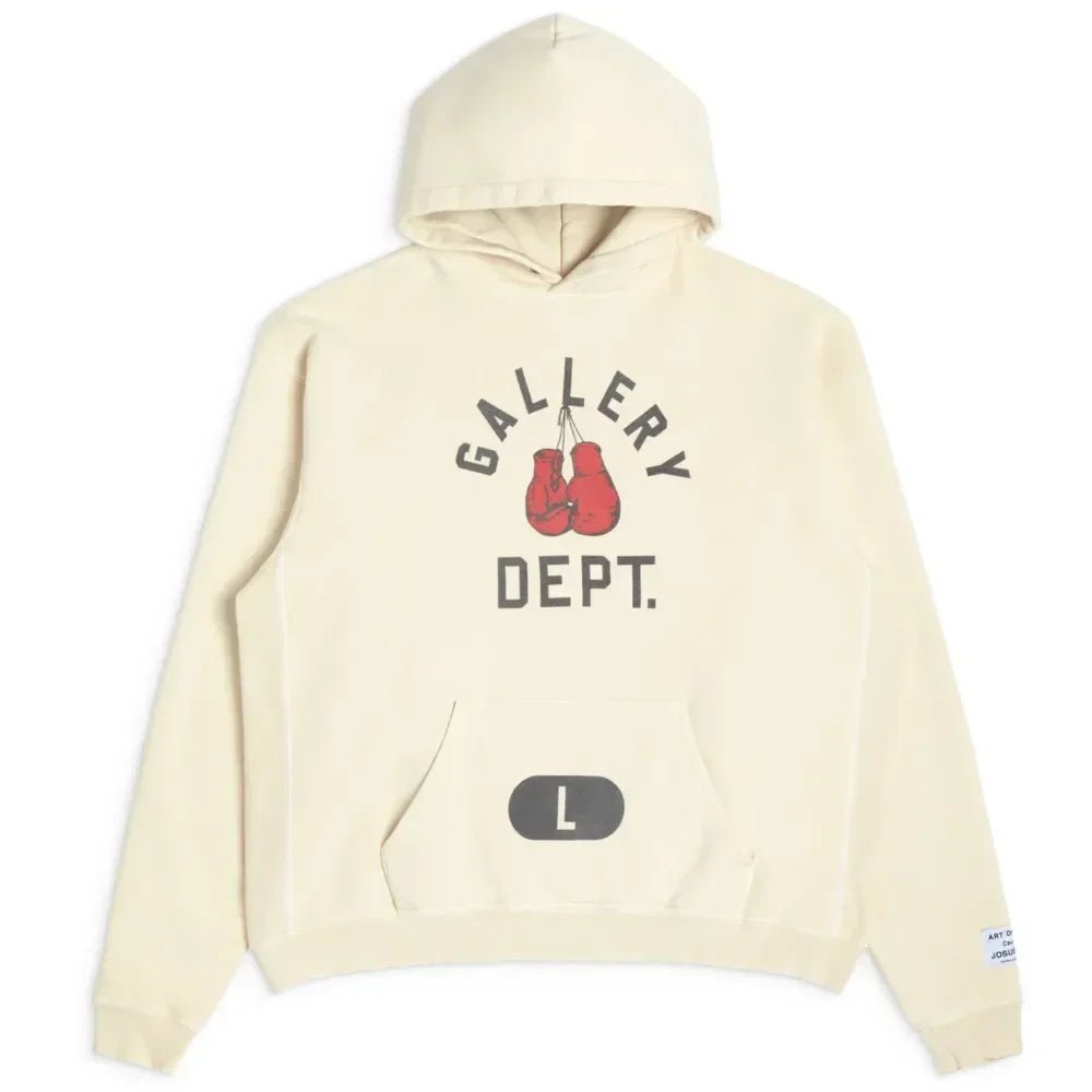 Gallery Dept. Boxing Merch Hoodie Cream - Afewvibe