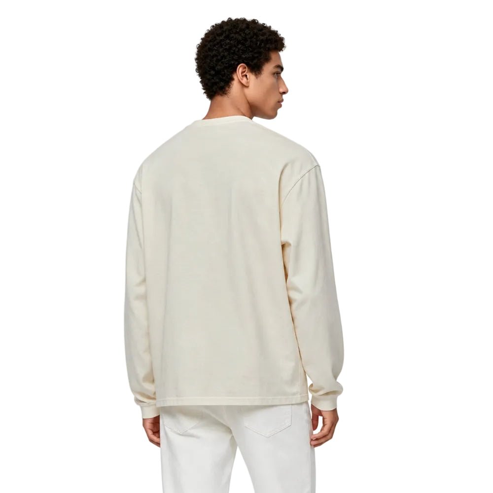 Gallery Dept. French Logo Lux Long Sleeve Tee Cream White - AFewVibe