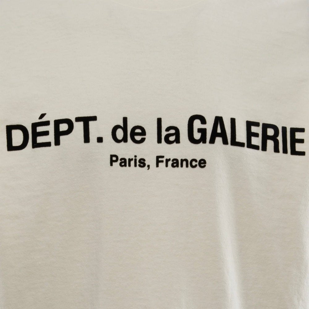 Gallery Dept. French Logo Lux Long Sleeve Tee Cream White - AFewVibe