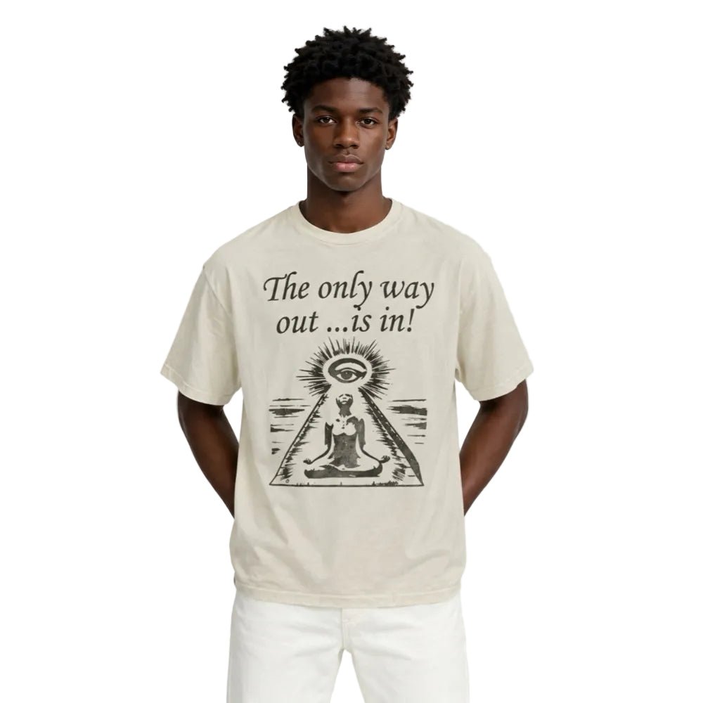 Gallery Dept. Work in Progress Only Way Out Tee Vintage White - AFewVibe