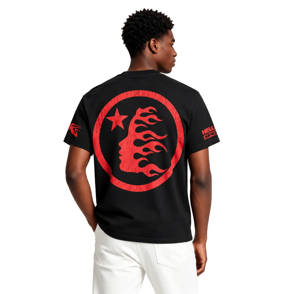 Hellstar Beat Us T-shirt Red Black - AFewVibe