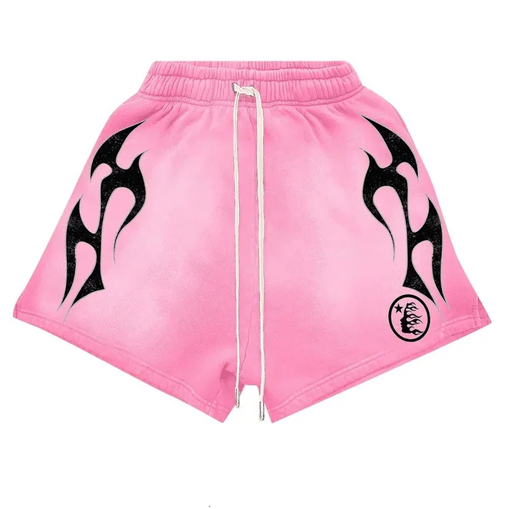Hellstar Flame Shorts Pink – AFewVibe