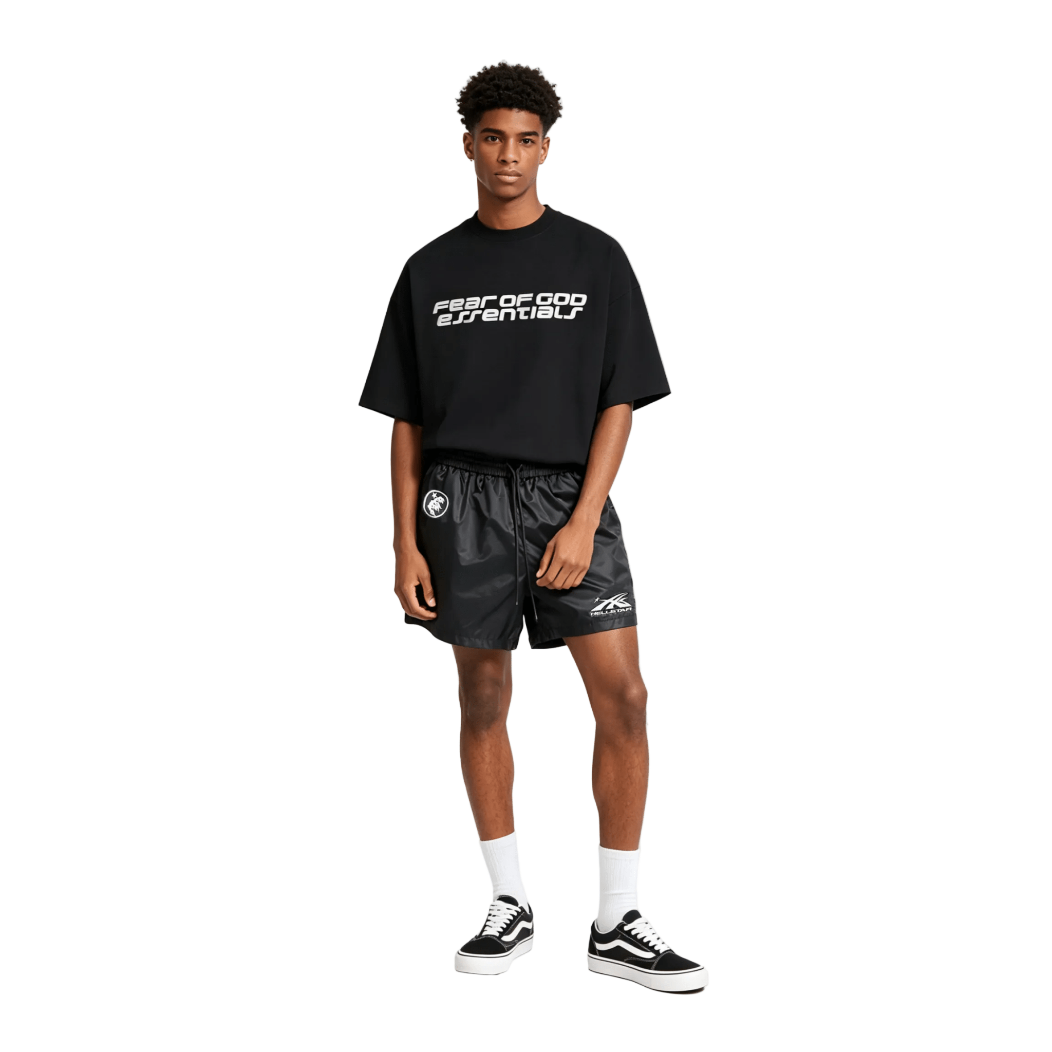 HELLSTAR NYLON SHORTS BLACK - AFewVibe
