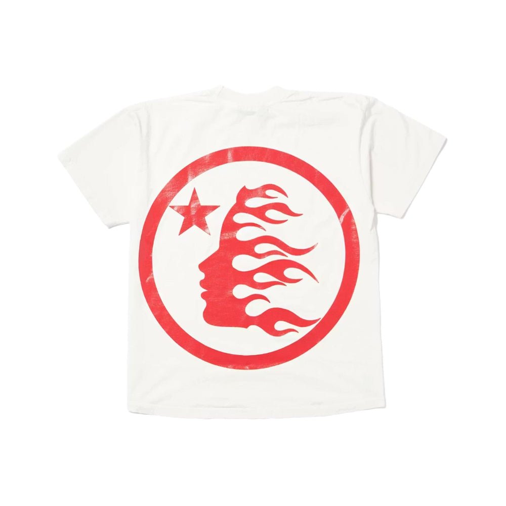 Hellstar Sport Logo Gel T-shirt White Red - AFewVibe