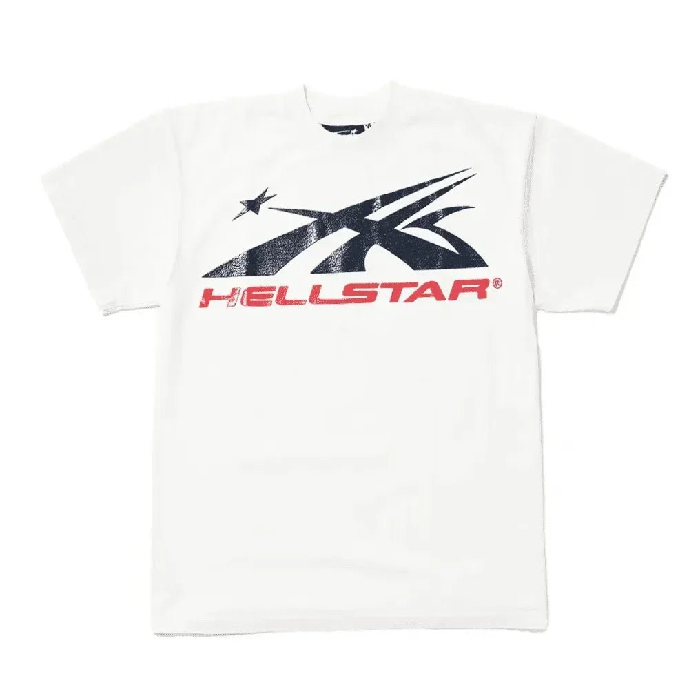 Hellstar Sport Logo Gel T-shirt White/Red - Afewvibe