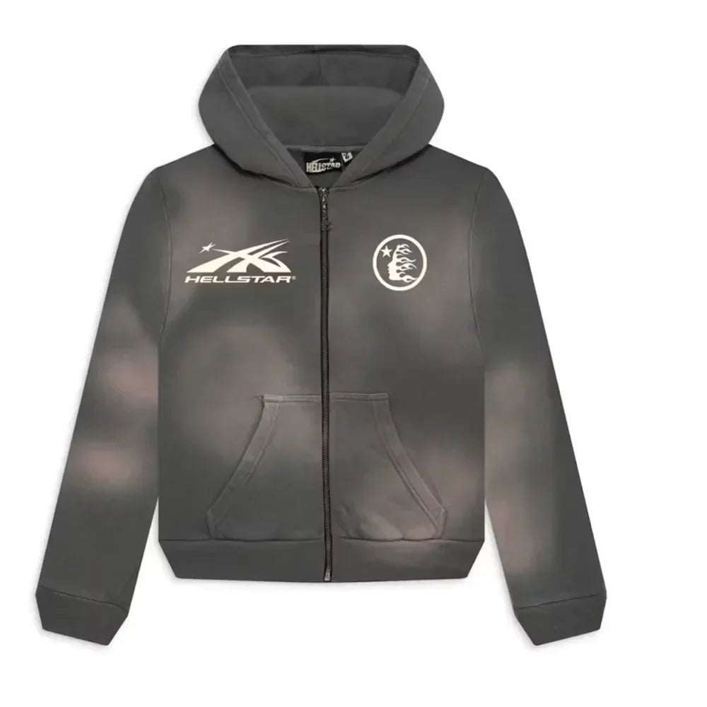 Hellstar Sports Zip - Up Grey - Afewvibe