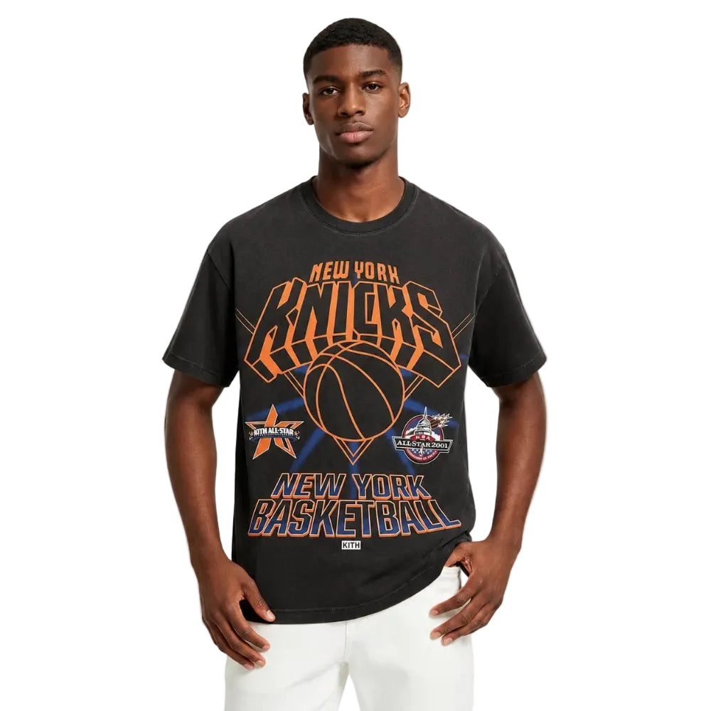 Kith NBA All Star New York Knicks Vintage Tee Black - AFewVibe