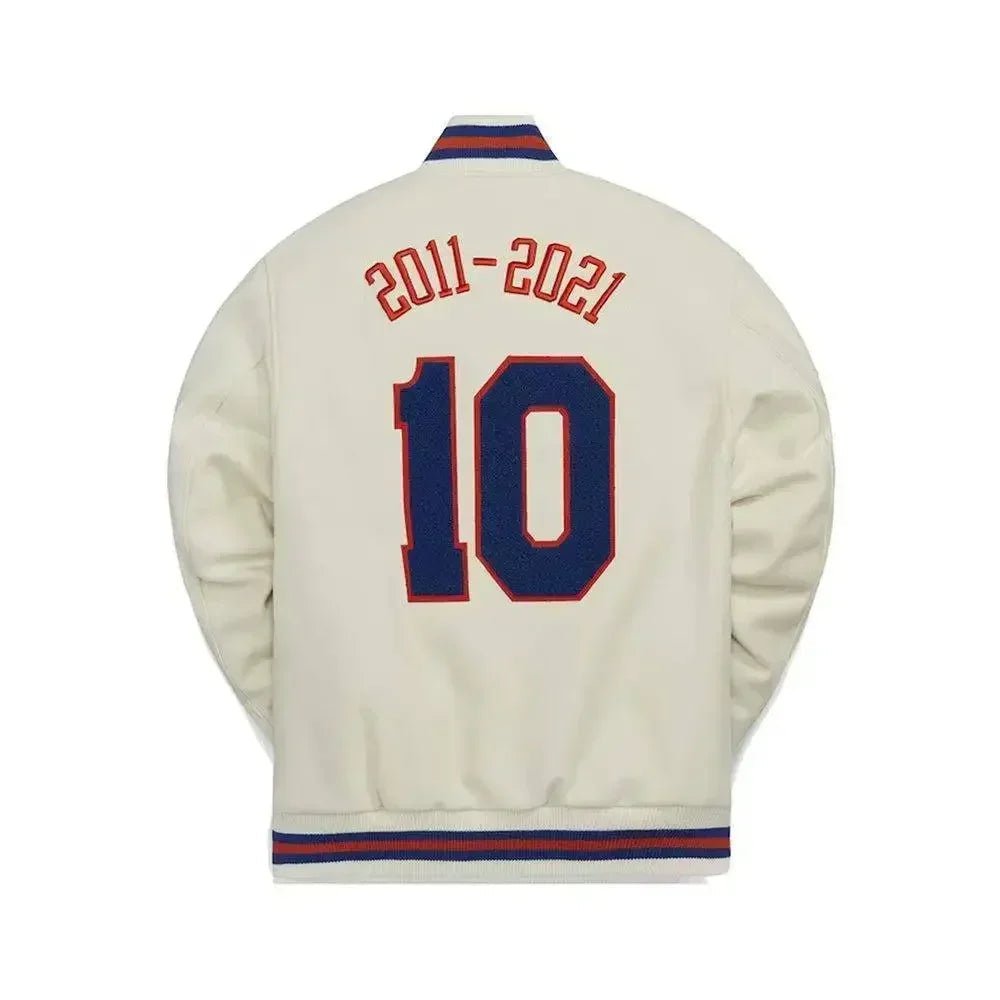 Kith New York Knicks Varsity Jacket White - Afewvibe