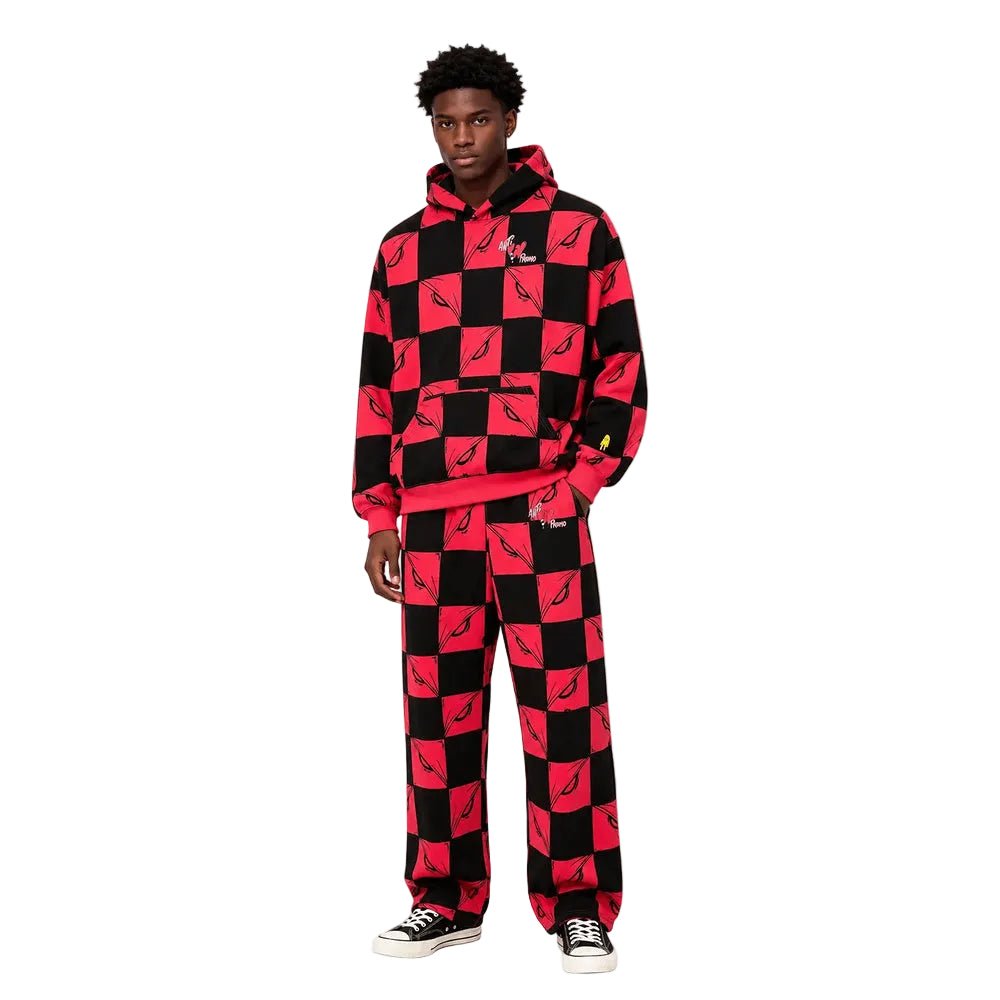 Matty Boy Anti Promo 99 Eyez Sweatpants Black Red - AFewVibe