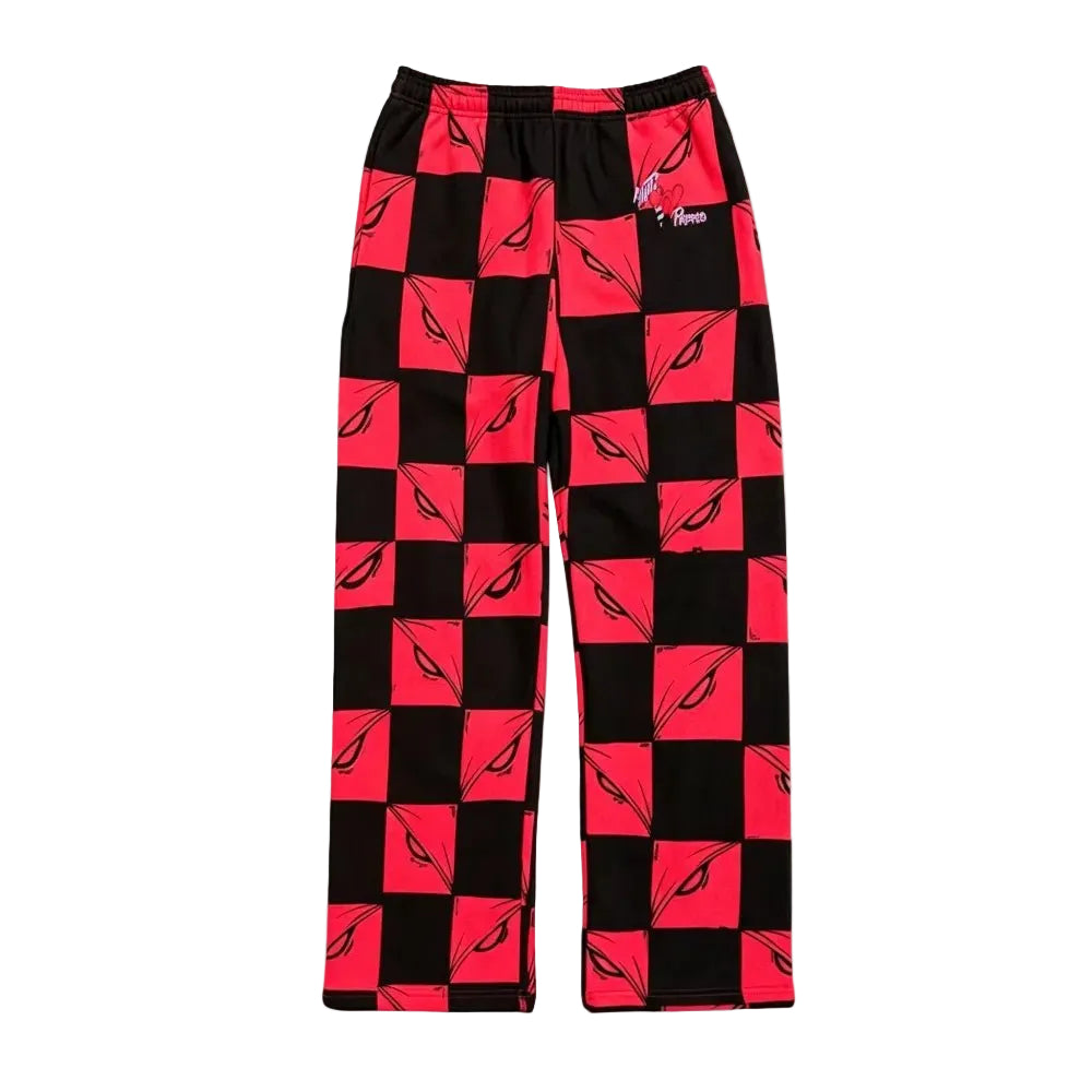 Matty Boy Anti Promo 99 Eyez Sweatpants Black Red - Afewvibe